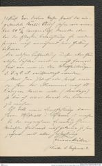Nachlass Franz Steindachner, Brief von Friedrich Müller an Franz Steindachner (14.09.1890), Inv.Nr. 357.01, Seite 3